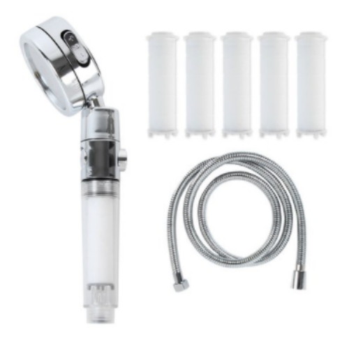 홈다움 3단조절 온오프 다기능 안심 필터샤워기 (바디필터 5개 + 샤워호스 1.5m)_이미지