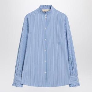 발렌티노 Light blue striped shirt in cotton 7B3AB7R89MK/XL_VALE-7BT_102-38 Li..
