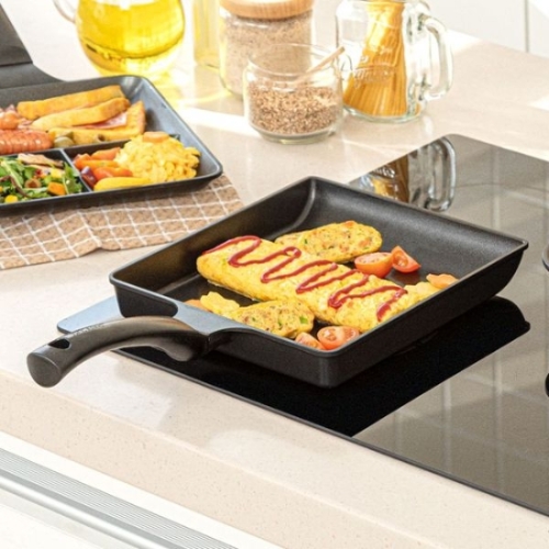 블랙 IH 와이드 사각 계란말이팬