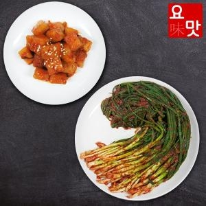  푸드앰프 요맛김치 감칠맛이 풍부한 전라도 파김치1kg + 깍두기1kg [1개]