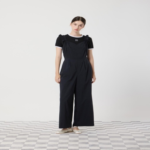 대현 씨씨콜렉트 C252MSE071_러플 슬리브리스 점프수트