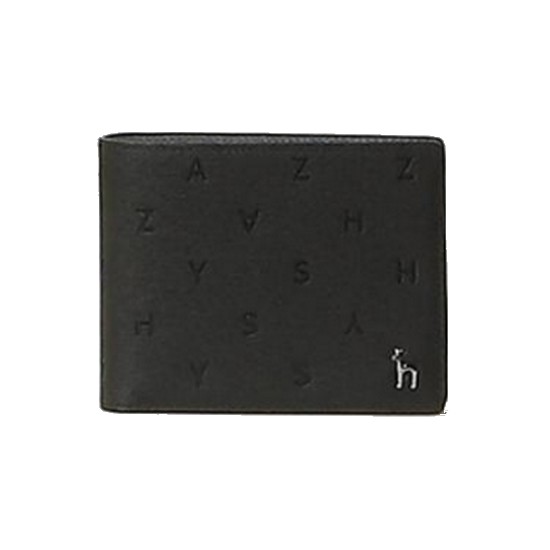 헤지스 로고패턴 소가죽 반지갑 HJWA3F562BK_이미지