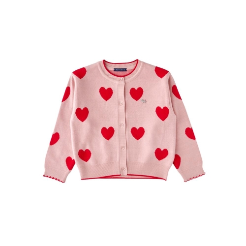 블루독 핑크 하트 올오버 가디건 (25A75200)_이미지