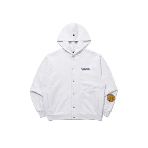 골드모먼트 스냅 후드 자켓 화이트 MELANGE FB851268