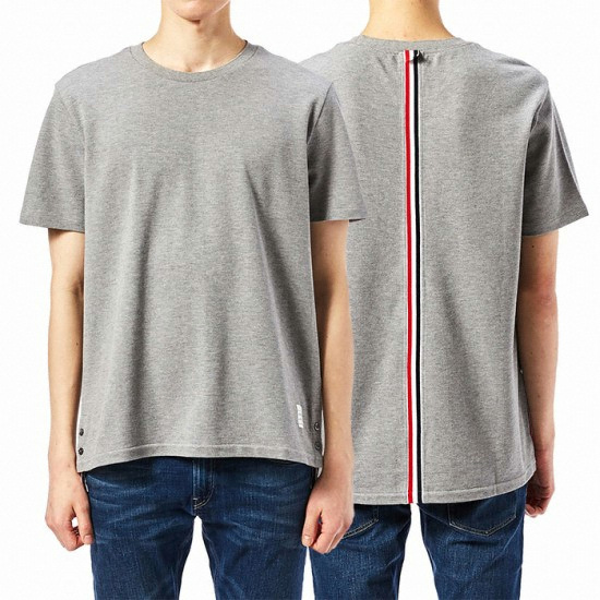 톰브라운 스트라이프 반팔 티셔츠 MJS056A 00050 (055, 그레이)