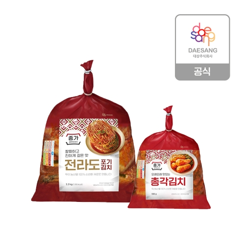 대상 종가 전라도포기김치 2.8kg + 총각 850g