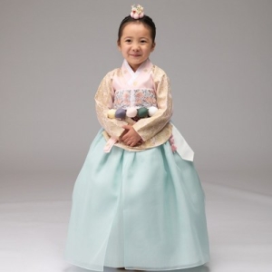 살구 금박당의 날개하늘 여아한복 금박 돌잔치 백일 아동 설날 추석 YA229H 2세