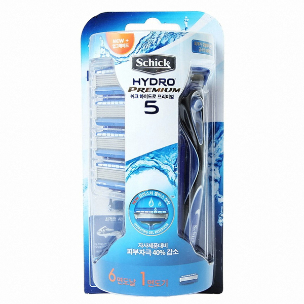 쉬크 하이드로5 프리미엄 + 면도날 (면도기1개+날6개)