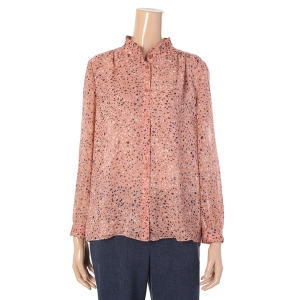 안지크 행복한풀오버 리본 프릴 쉬폰 블라우스 DD4 BL5100