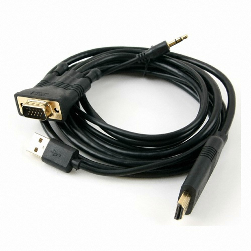 라이트컴 COMS VGA to HDMI 케이블 일체형 컨버터 (1.5m)_이미지