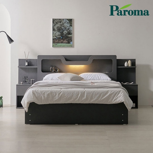 파로마 베이 페일 4서랍 수납 LED침대 K (매트별도)_이미지