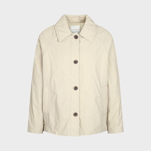 캐리스노트 카라 버튼 숏점퍼 베이지 CN3SPD002BE_이미지