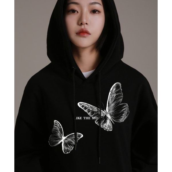 라이크더 LIKE THE 엑스레이 그래픽 나비 오버 후디 블랙 5007909128 3096560