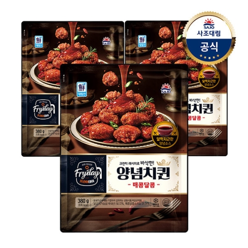 사조대림 대림선 프라이데이 양념치퀸 매콤달콤 380g (3개)