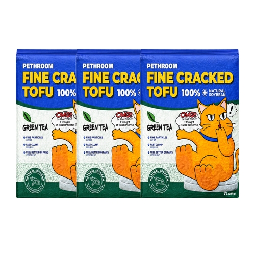 페스룸 파인 크랙 두부 모래 녹차향 2.8kg (3개)