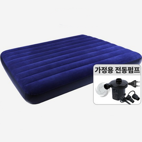 인텍스 에어매트 듀라빔 다우니 퀸 (152x203) (단품+가정용펌프)_이미지