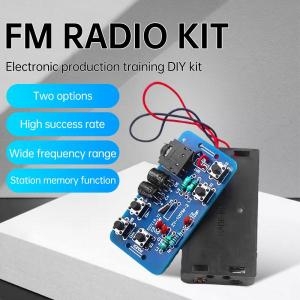 FM 라디오 DIY 느슨한 부품 라디오 모듈 전자 생산 용접 연습 교육 DIY 키트 76-108MHz