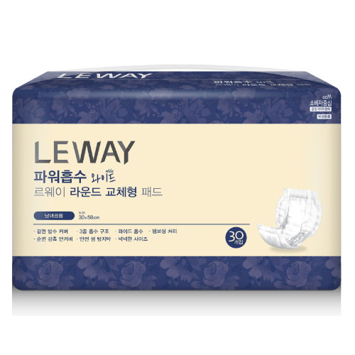 르웨이 파워흡수 와이드 라운드 교체형 패드 30개이미지입니다. 누르면 해당 게시물로 새창이동합니다.