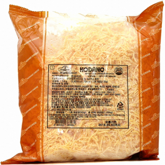 조흥 코다노 엔젤헤어 눈꽃치즈 체다F 1kg (1개)_이미지