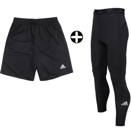 아디다스 EST 테크핏 쇼트 타이츠 세트 FP9596+GM5036