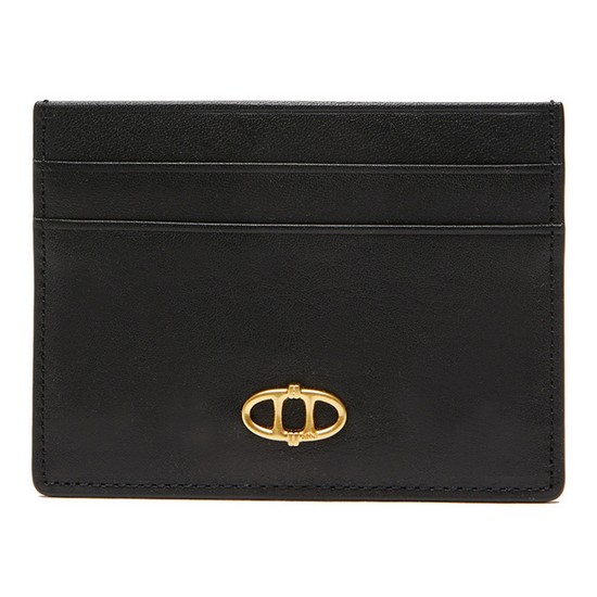 아떼바네사브루노 블랙 베지터블 레더 단카드 카드지갑 AAHO3F323BK_이미지