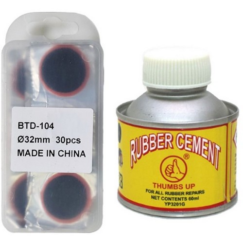 BTD-104 펑크패치 30매+루버 펑크패치 본드 60ml_이미지