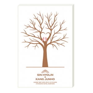 에이모노 페이지 바이 페이지 핑거프린트 웨딩트리 방명록