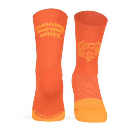퍼시픽앤코 유니티 자전거 양말 오렌지_이미지