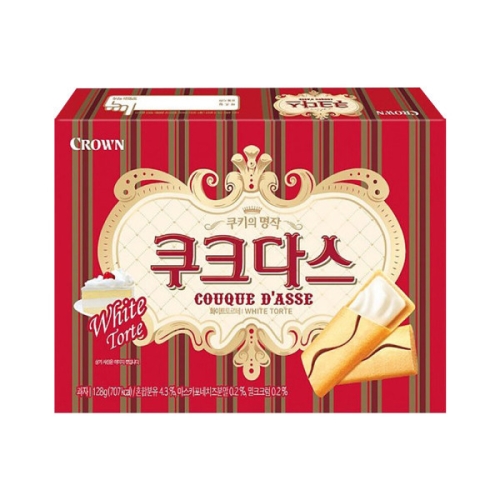 크라운제과 쿠크다스 화이트 128g (36개)_이미지
