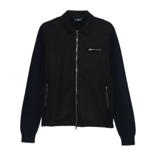 에르노 칼라 울 니트 슬리브 집업 재킷 MC000202U70314 9290BLUSCUR
