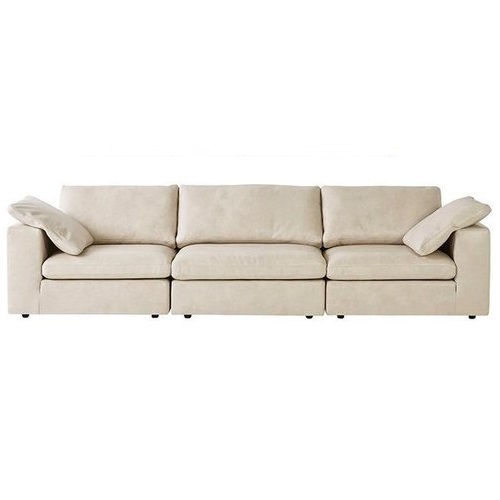 까사미아 캄포레더 천연가죽 소파 4인용