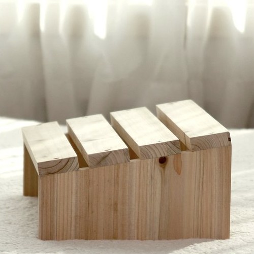 나무선생 삼나무 원목 발받침대_이미지