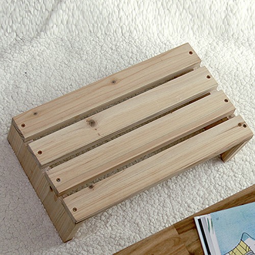 나무선생 삼나무 원목 발받침대_이미지