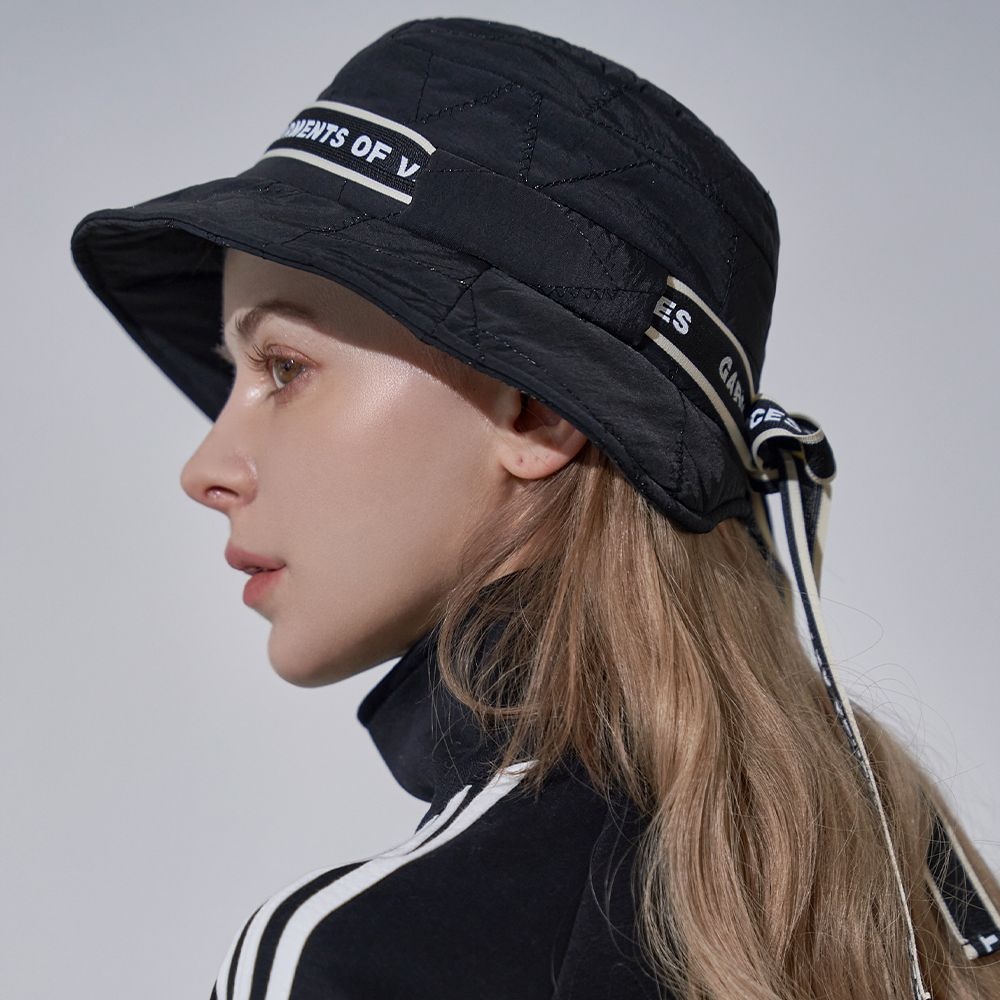 가먼트 퀄팅 리본 벙거지 FN02AM104