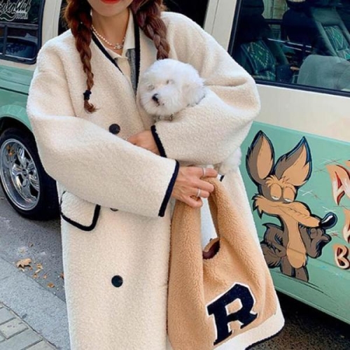 셀러허브 S52PMM825 보온성 좋은 아우터 양털 페미닌 스타일 S12872047