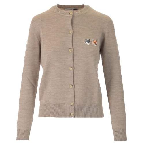 메종키츠네 더블 폭스 헤드 패치 가디건 GW00544KT1036 (H250, 베이지)