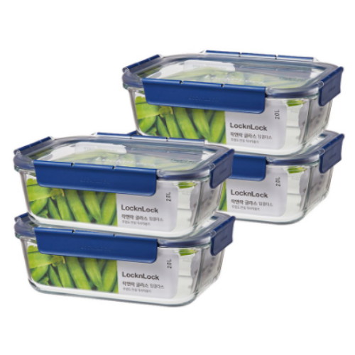 락앤락 탑클라스 직사각 2L (4개)_이미지