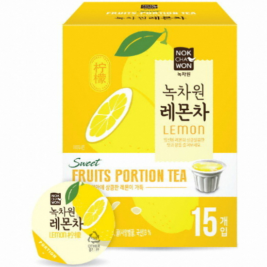 녹차원 레몬차 포션 15T (1개)_이미지
