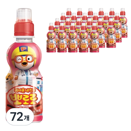 팔도 뽀로로 딸기맛 235ml (72개)