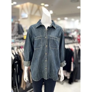소고디자인 트리아나 루즈핏 데님 셔츠형 블라우스 AJ3BA13