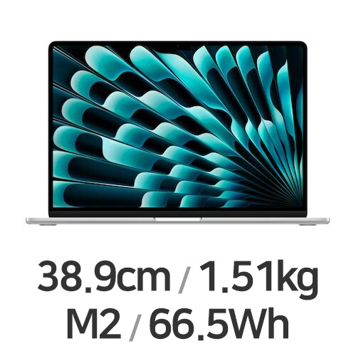 APPLE 맥북에어15 M2 8코어 CPU, 10코어 GPU 실버 (램8GB, SSD 512GB)_이미지