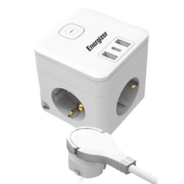 에너자이저 3구 메인스위치 USB 큐브 멀티탭 (1.5m)_이미지