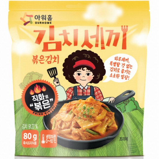 아워홈 김치세끼 볶은김치 80g (1개)
