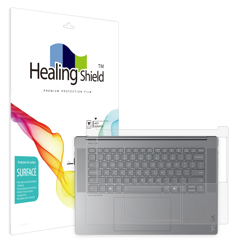 레노버 요가 Slim 7i 15ILL9 Aura Edition 무광 외부보호필름 팜레스트/터치패드 2매