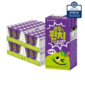 연세우유 과일펀치 청포도 190ml (96개)_이미지