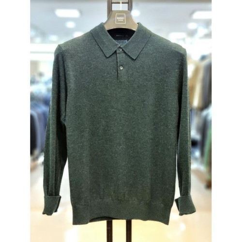 바쏘옴므 바쏘 세이브존03 캐시미어 울 블렌드 카라 니트 티셔츠 WSAGY4WT84AA