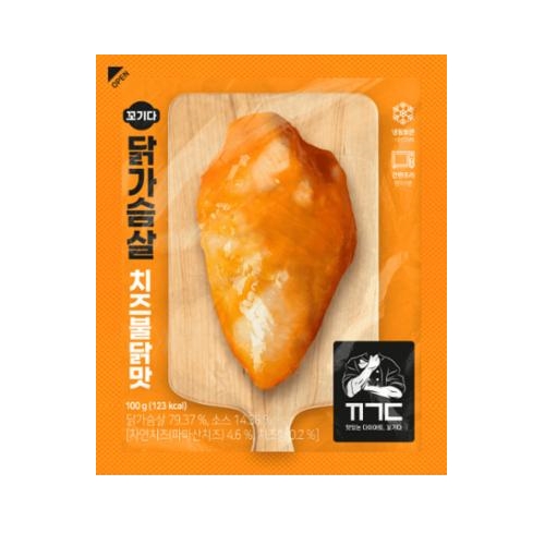  꼬기다 소스 닭가슴살 치즈불닭맛 100g (5개)
