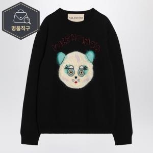 발렌티노 블랙 스웨터 WITH 르 CHAT 드 라 MAISON 패치 B0051846450_이미지