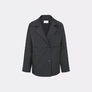 캐리스노트 24년 봄 여름 데일리룩 코튼 숏 트렌치 점퍼 그레이 CN4MJK005-GB