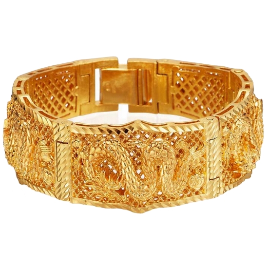 한국금다이아몬드 남자 팔찌 망사 체인 용팔찌 187.5g_이미지